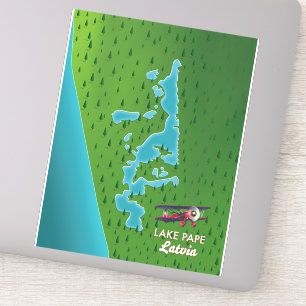 Landkarte von Papa Lettland Aufkleber