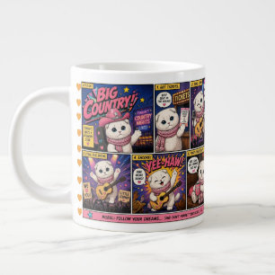Landkatze Jumbo-Tasse - Katzenliebe - Orangen Herz