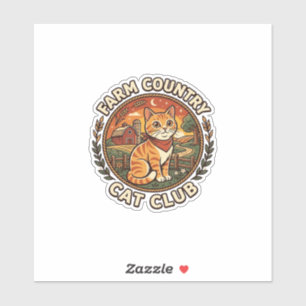 Landkatze Katze Katzenliebhaber Geschenk - Landkat Aufkleber