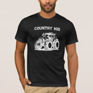 Landkind-Traktorshirt, ländliches Farmleben, dunkl T-Shirt
