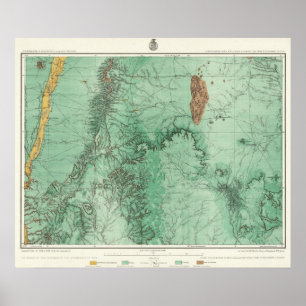 Landklassifikationskarte von New Mexico Poster