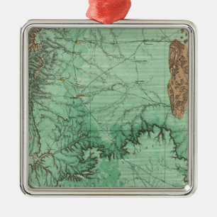 Landklassifizierungskarte von New Mexico Silbernes Ornament