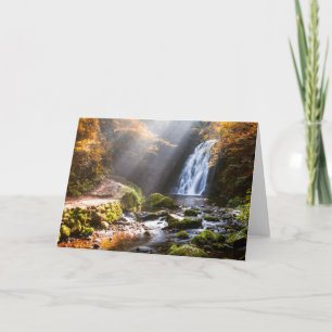 Landkreis Antrim, Nordirland Glenoe Wasserfall-  Karte