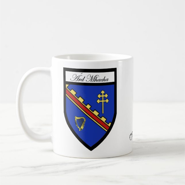 Landkreis-Armaghkarten-u. -Wappen-Tassen Kaffeetasse (Links)