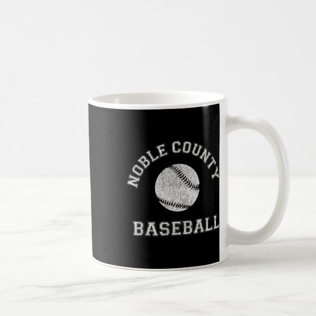 Landkreis Baseball gestörter Retro-Klick Kaffeetasse (Rechts)