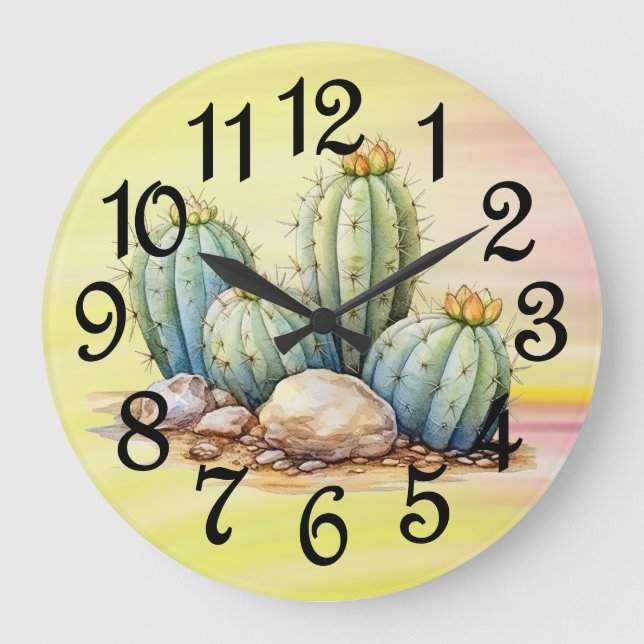 Landkreis Cactus Große Wanduhr (Vorderseite)