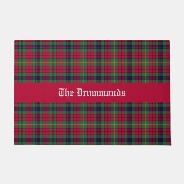 Landkreis Clare Tartan individuell anpassbar Fußmatte (Vorderseite)