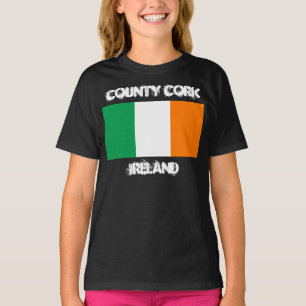 Landkreis Cork, Irland mit irischer Flagge Kinder T-Shirt