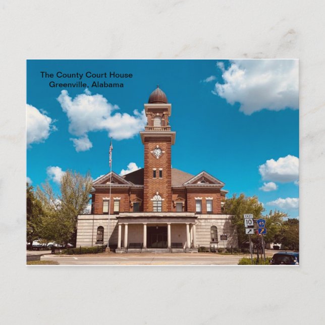 Landkreis Courthouse, Greenville, Alabama Postkarte (Vorderseite)