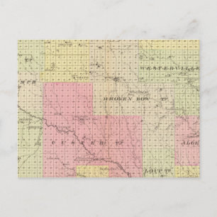 Landkreis Custer und Logan, Nebraska Postkarte