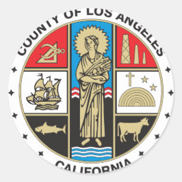 Landkreis des Siegels Los Angeles Runder Aufkleber