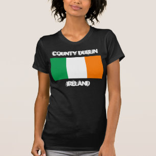 Landkreis Dublin, Irland mit irischer Flagge T-Shirt