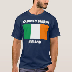 Landkreis Dublin, Irland mit irischer Flagge T-Shirt