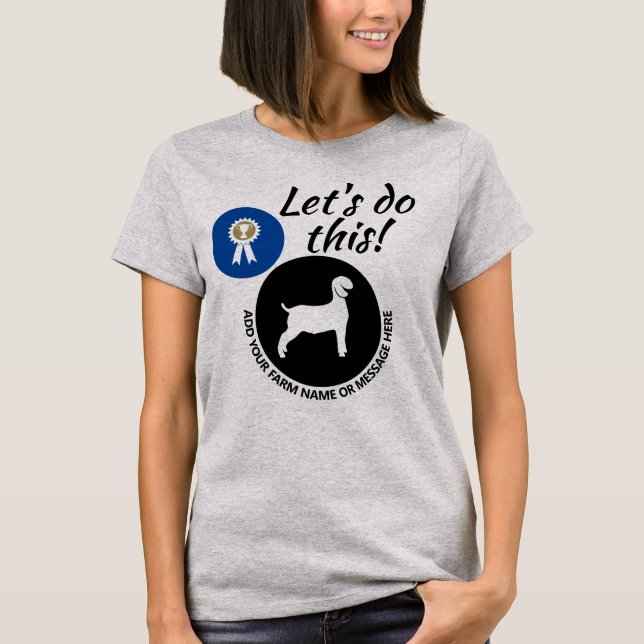 Landkreis Fairer Viehmarkt Wetterziege T-Shirt (Vorderseite)