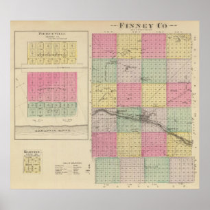 Landkreis Finney, Pierceville, Knauston, Kansas Poster