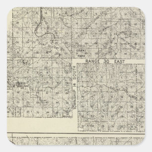 Landkreis Fresno, Kalifornien 32 Quadratischer Aufkleber