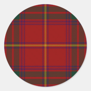Landkreis Galway Irish Tartan Runder Aufkleber