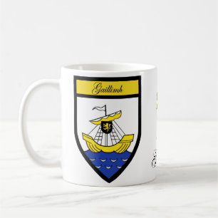 Landkreis-Galwaykarten-u. -Wappen-Tassen Kaffeetasse