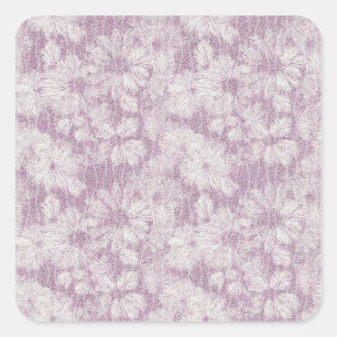 Landkreis Hütte Velvety Lilac Daisy Quadratischer Aufkleber