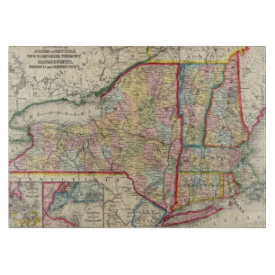 Landkreis-Karte der Staaten von New York Schneidebrett