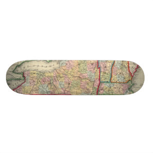 Landkreis-Karte der Staaten von New York Skateboard