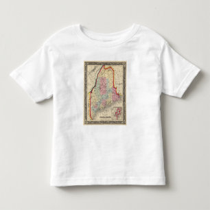 Landkreis-Karte des Staat von Maine Kleinkind T-shirt