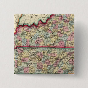 Landkreis Karte von Kentucky und Tennessee Button