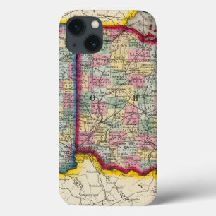 Landkreis-Karte von Ohio und von Indiana Case-Mate iPhone Hülle