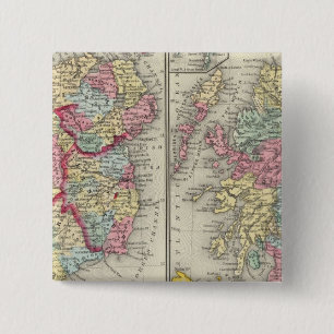 Landkreis Karte von Schottland Button