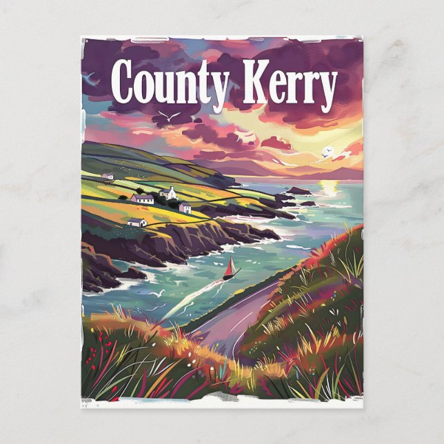 Landkreis Kerry Irland Postkarte (Vorderseite)
