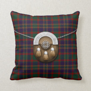 Landkreis-Korkenirischer Tartan und Sporran Kissen