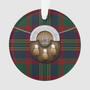Landkreis-Korkenirischer Tartan und Sporran Ornament