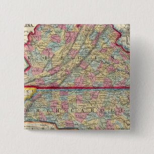Landkreis Map of Virginia und North Carolina Button