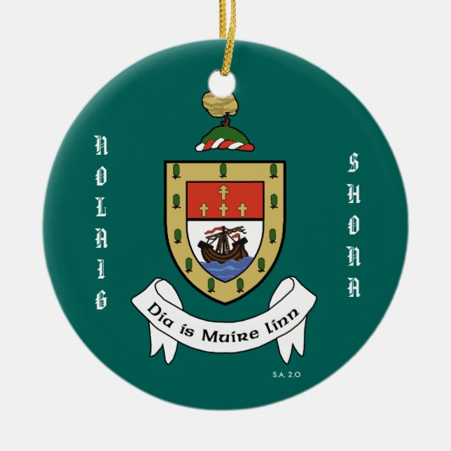 Landkreis Mayo Irland Weihnachtsfeier Keramikornament (Vorne)