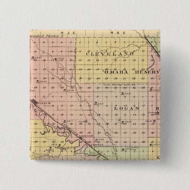 Landkreis, Nebraska Button (Vorderseite)