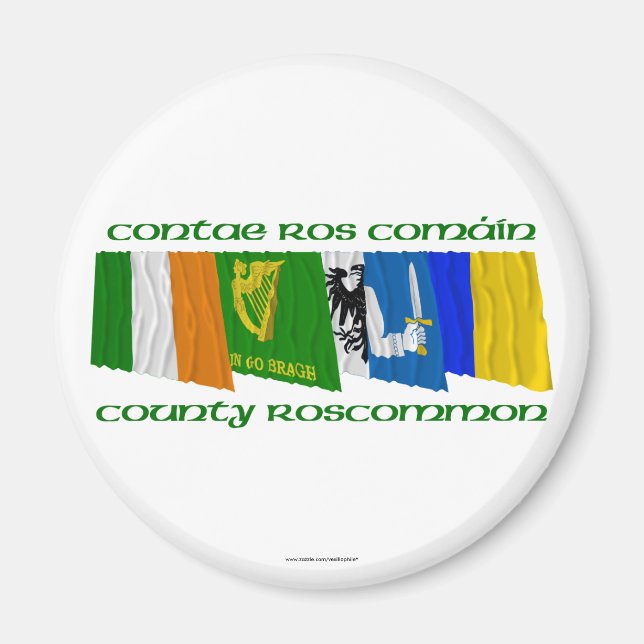 Landkreis Roscommon Flags Magnet (Vorne)
