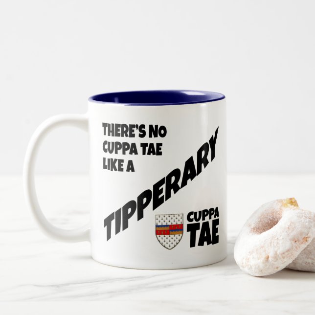 Landkreis Tipperary Irland Zwei-Tone-Kaffee-Tasse Zweifarbige Tasse (Mit Donut)