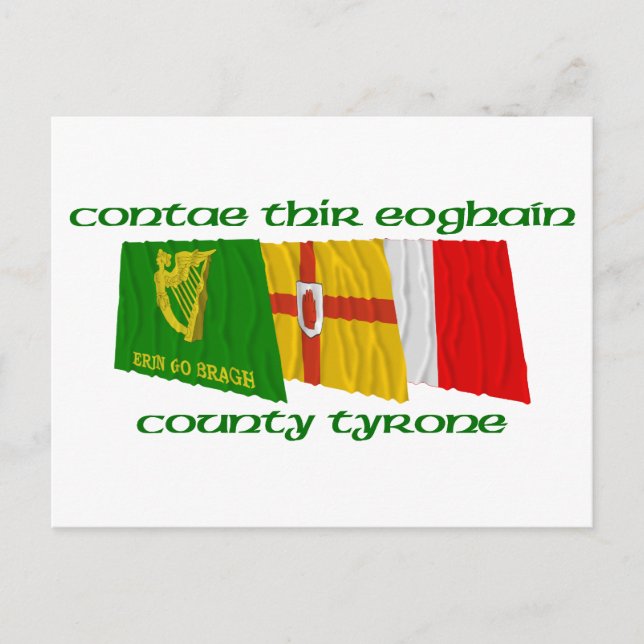 Landkreis Tyrone Flags Postkarte (Vorderseite)