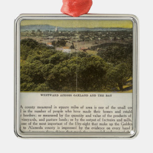 Landkreis Verso Alameda, Oakland und Bucht Silbernes Ornament