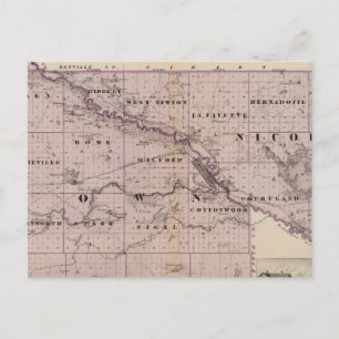 Landkreis von Brown und Nicollet, Minnesota Postkarte