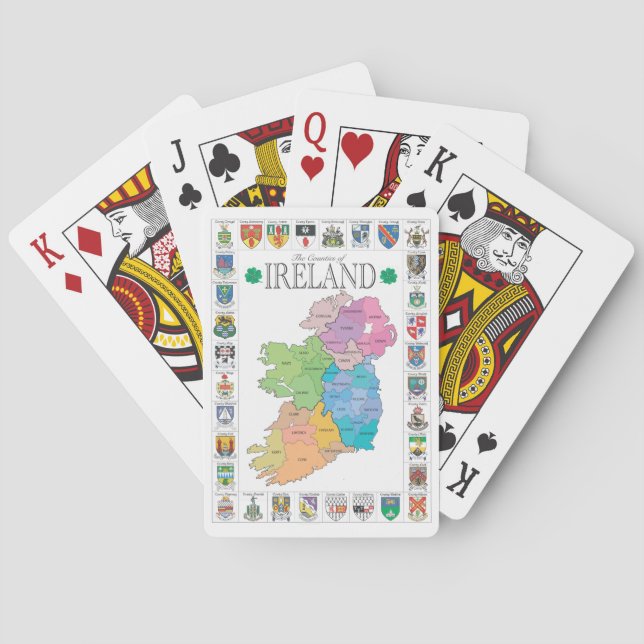 Landkreis von irischen Spielkarten (Rückseite)