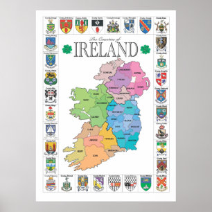 Landkreis von Irish Poster