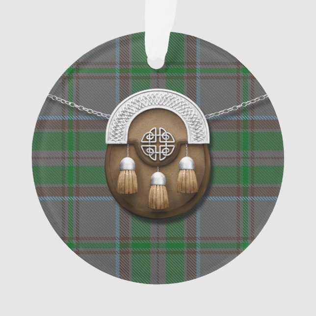 Landkreis-Wicklow irischer Tartan und Sporran Ornament (Vorderseite)