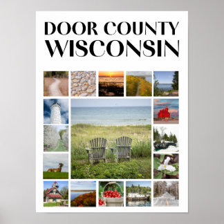 Landkreis, Wisconsin - Landschaftliche Ansichten Poster