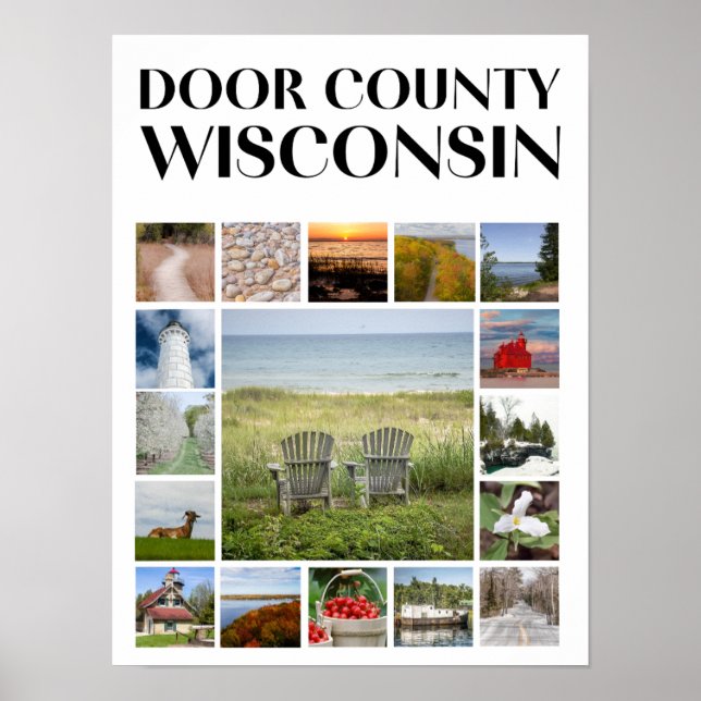 Landkreis, Wisconsin - Landschaftliche Ansichten Poster (Vorne)