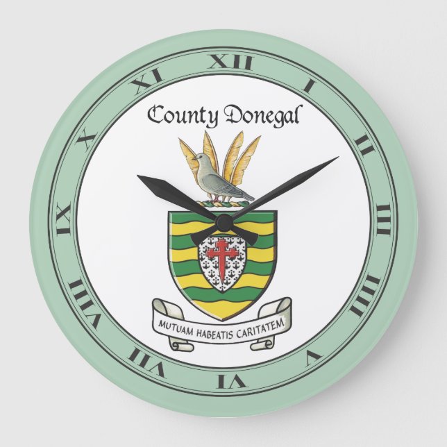 Landkreisdonegal-Wand-Uhr Große Wanduhr (Vorderseite)