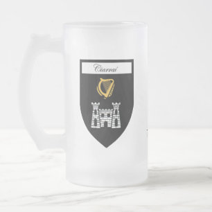 LandkreisKerrykarten-u. -Wappen-Tassen Mattglas Bierglas