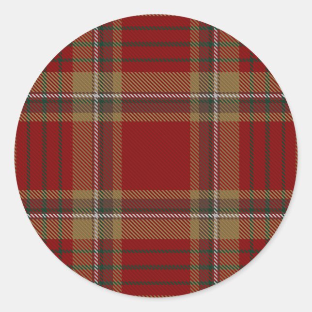 Landkreistyrone-IrenTartan Runder Aufkleber (Vorderseite)
