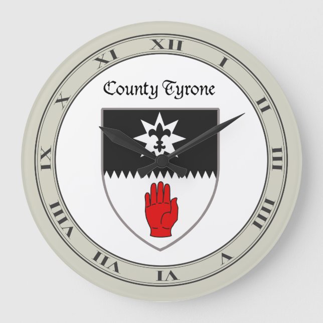 Landkreistyrone-Wand-Uhr Große Wanduhr (Vorderseite)