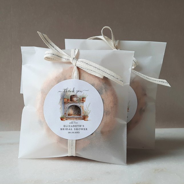 Landküche | Brautparty Vielen Dank Runder Aufkleber (Von Creator hochgeladen)